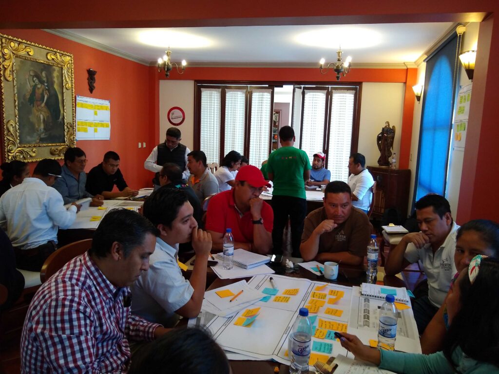 Learners at a workshop in Latin America