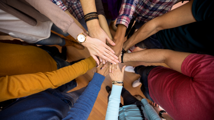 Hands together
